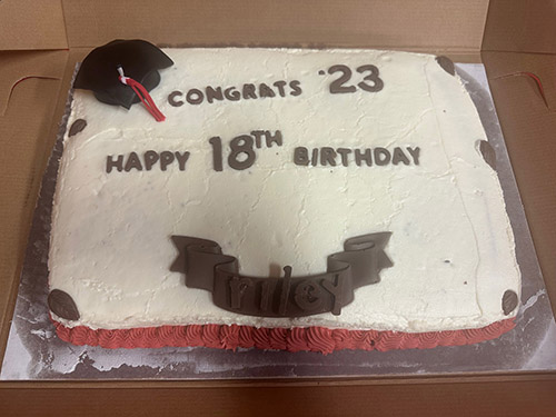 Combination Graduation & Birthday Cake, chocolate decor (2023) Combination Graduation & Birthday Cake, chocolate decor (2023)